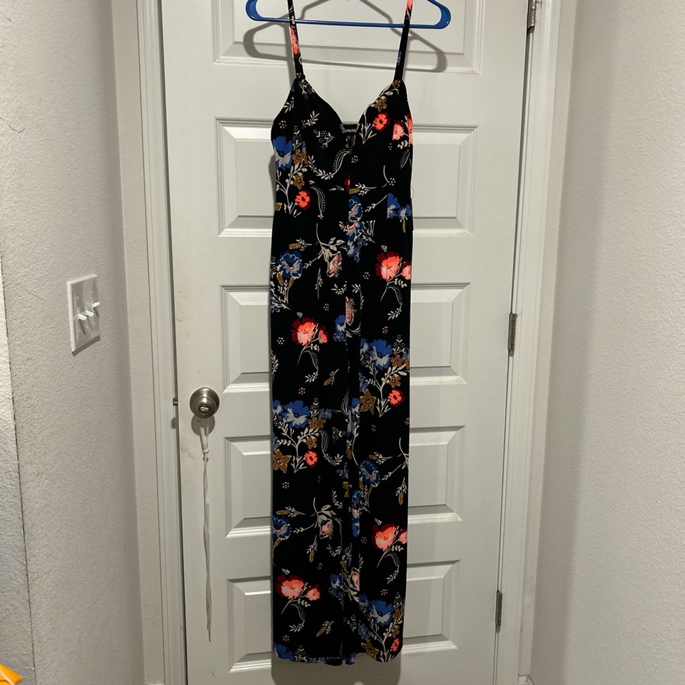 Floral Spaghetti Strap Maxi romper
